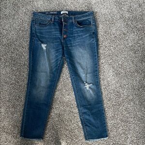 Women's Blue Distressed Jeans